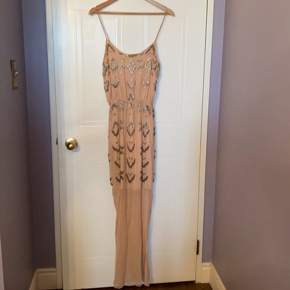 NICOLE MILLER MAXI DRESS WITH BEAD DETAIL - Picture 4 of 8